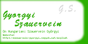 gyorgyi szauervein business card