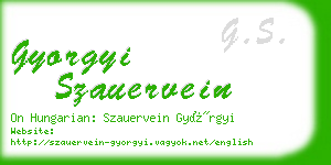 gyorgyi szauervein business card